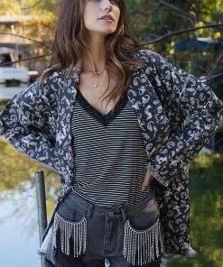 POL OUTERWEAR SUZIE PRINTED BLAZER