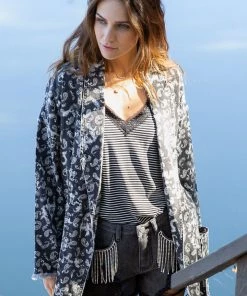POL OUTERWEAR SUZIE PRINTED BLAZER