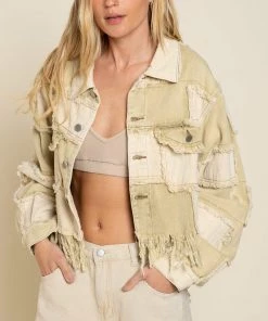 POL SQUARE PATCH DENIM JACKET