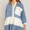 POL DENIM SHIRT DRESS DRESSES