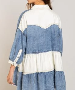 POL DENIM SHIRT DRESS DRESSES 5 POL DENIM SHIRT DRESS DRESSES