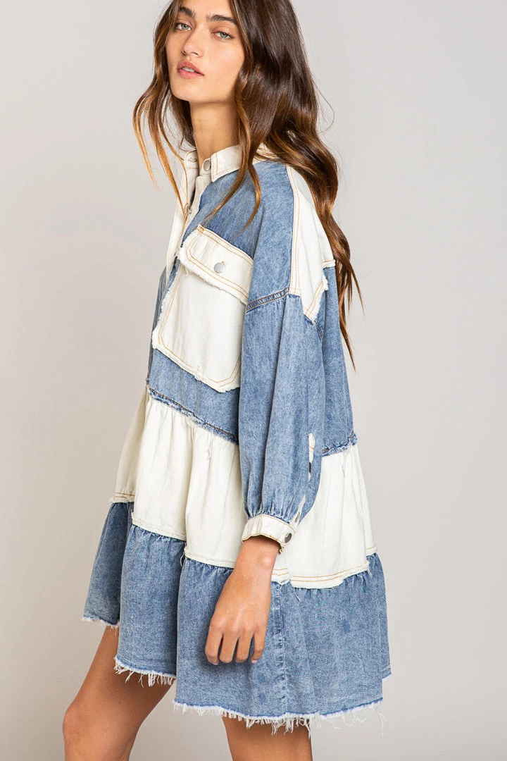 POL DENIM SHIRT DRESS DRESSES 2 POL DENIM SHIRT DRESS DRESSES