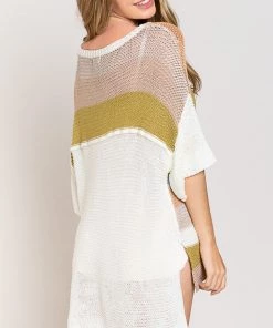 POL SANDY BEACH KNITTED TOP TOPS