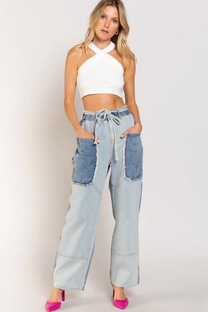 POL PATCHED DENIM PANTS 1 POL PATCHED DENIM PANTS
