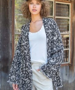 POL OUTERWEAR SUZIE PRINTED BLAZER