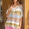 POL SANDY BEACH KNITTED TOP TOPS