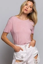 TOP ROUNDED NECK TEE