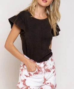 POL TOPS PRINCESS SEAM LINE KNIT TOP