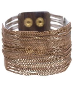 SUZIE Q LEATHER CHAIN SNAP BRACELET
