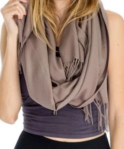 CAPZONE BRUSHED CASHMERE PASHMINA WRAP SCARF