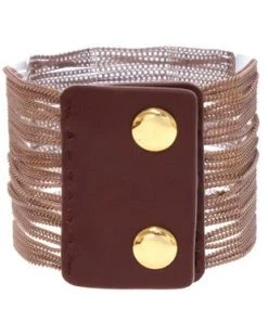 SUZIE Q LEATHER CHAIN SNAP BRACELET 5 SUZIE Q LEATHER CHAIN SNAP BRACELET
