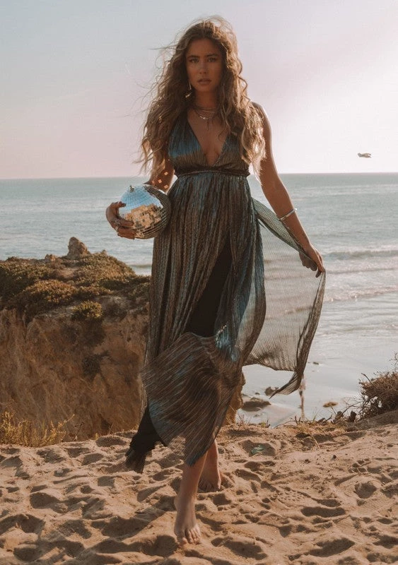 LOVE STITCH DRESSES METALLIC KNOT BACK MAXI DRESS 3 LOVE STITCH DRESSES METALLIC KNOT BACK MAXI DRESS