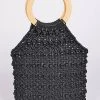 H & D ACCESSORIES BEADED NET BRAIDED CLUTCH
