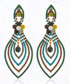 SUZIE Q FLOWER LEAVES EARRINGS