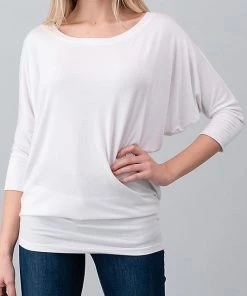 AAAAA FASHION TOPS ROUND NECK DOLMAN TOP