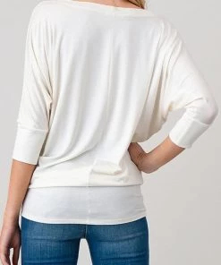 AAAAA FASHION TOPS ROUND NECK DOLMAN TOP