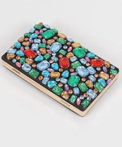 H & D ACCESSORIES HANDBAGS/LUGGAGE EMBROIDERED ELEGANT CLUTCH