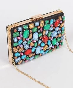 H & D ACCESSORIES HANDBAGS/LUGGAGE EMBROIDERED ELEGANT CLUTCH