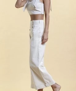 ROSEVELVET TOPS LINEN SAILOR CROP TOP 5 ROSEVELVET TOPS LINEN SAILOR CROP TOP