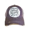 BOHO GROOVE MAMA NEEDS SOME WINE BASEBALL HAT