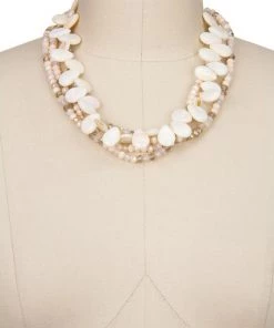 SAACHI SMOOTH SHELL & BEAD NECKLACE