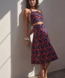 EVA FRANCO TOPS LOBSTER TWO PIECE TOP AND SKIRT