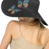 CAPZONE HATS, HEADWEAR & HAIR ACCESSORIES RAINBOW BUTTERFLY RHINESTONE SUN HAT