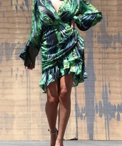 DRESS DAY DRESSES TROPICAL WRAP DRESS 5 DRESS DAY DRESSES TROPICAL WRAP DRESS