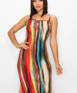 MAGIA CANDY STRIPE DRESS