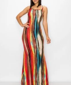 MAGIA CANDY STRIPE DRESS