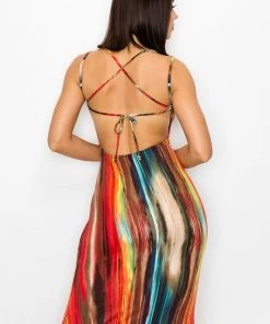 MAGIA CANDY STRIPE DRESS