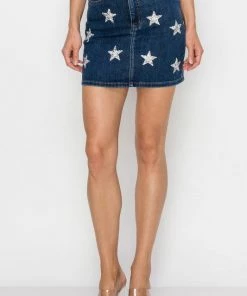 KIWI GALAXY STAR DENIM SKIRT