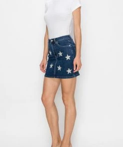 KIWI GALAXY STAR DENIM SKIRT