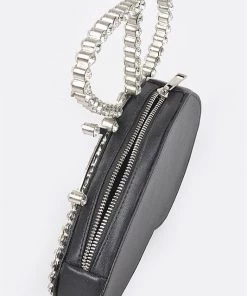 H & D ACCESSORIES BUTTERFLY RHINESTONE CLUTCH HANDBAGS/LUGGAGE