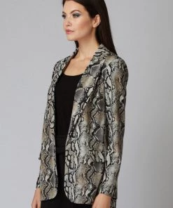 JOSEPH RIBKOFF SNAKESKIN PATTERN JACKET OUTERWEAR