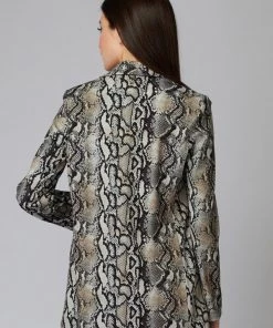 JOSEPH RIBKOFF SNAKESKIN PATTERN JACKET OUTERWEAR