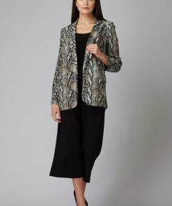 JOSEPH RIBKOFF SNAKESKIN PATTERN JACKET OUTERWEAR