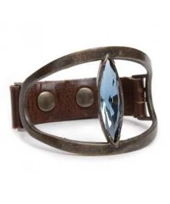 REBEL DESIGN BRACELETS OPEN OVAL BLUE BRACELET