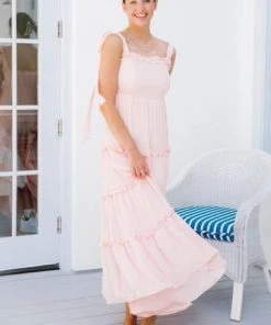 JUDITH MARCH TINSLEY TIE MAXI DRESS