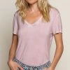 POL RIBBON V-NECK TEE