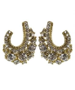 SUZIE Q RHINESTONE CIRCLE EARRINGS