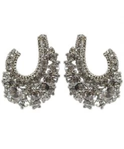 SUZIE Q RHINESTONE CIRCLE EARRINGS