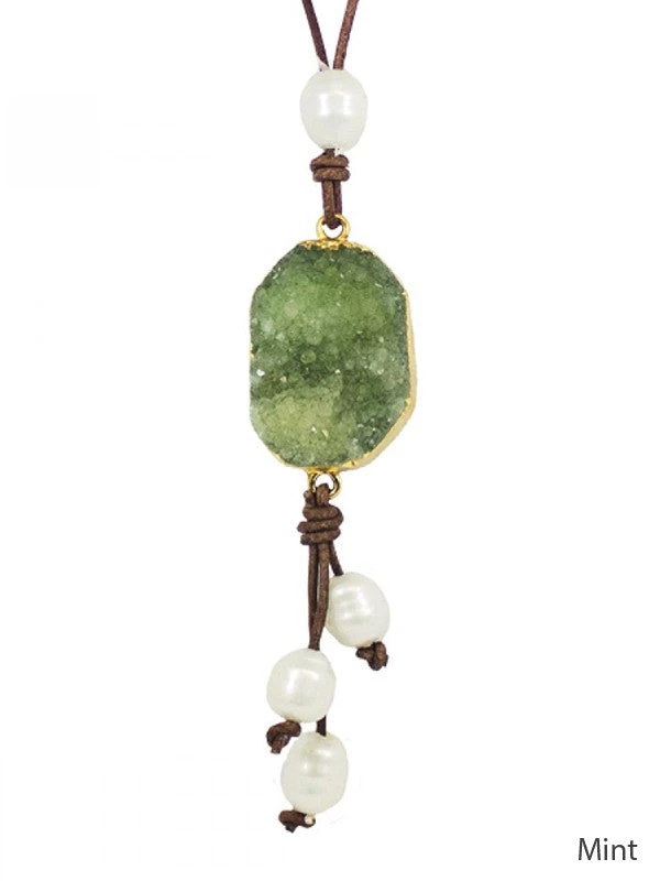 SUZIE Q NECKLACES DRUZY PEARL NECKLACE 2 SUZIE Q NECKLACES DRUZY PEARL NECKLACE