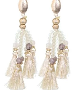 SUZIE Q BEADED TASSELS EARRINGS