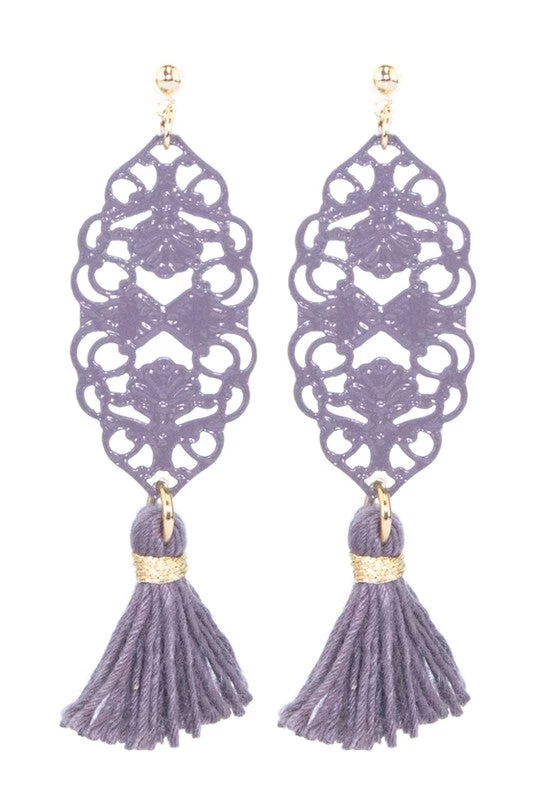 SUZIE Q FILIGREE TASSEL EARRINGS 1 SUZIE Q FILIGREE TASSEL EARRINGS