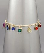 GOLDEN STELLA GOLD BRACELET WITH MULTICOLORED JEWELS BRACELETS