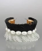 GOLDEN STELLA SOFT TASSEL FRINGE CUFF BRACELET