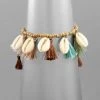 GOLDEN STELLA BRACELETS COWRY SHELL & TASSEL BRACELET