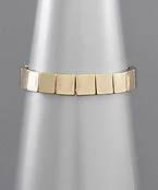 GOLDEN STELLA SQUARE BEAD ELASTIC BRACELET