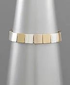 GOLDEN STELLA SQUARE BEAD ELASTIC BRACELET
